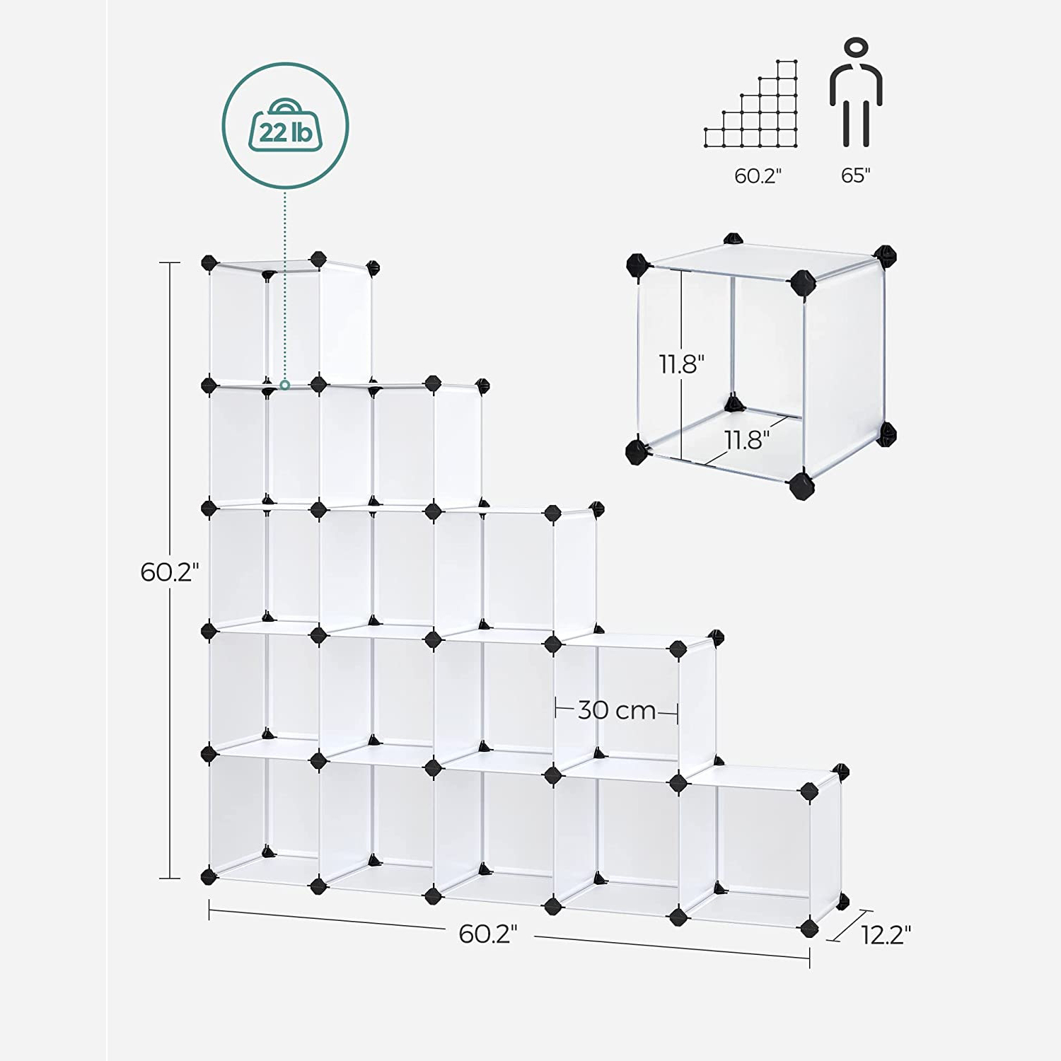 16 Cubes Storage Organizer Unit Home Storage & Organizer SONGMICS