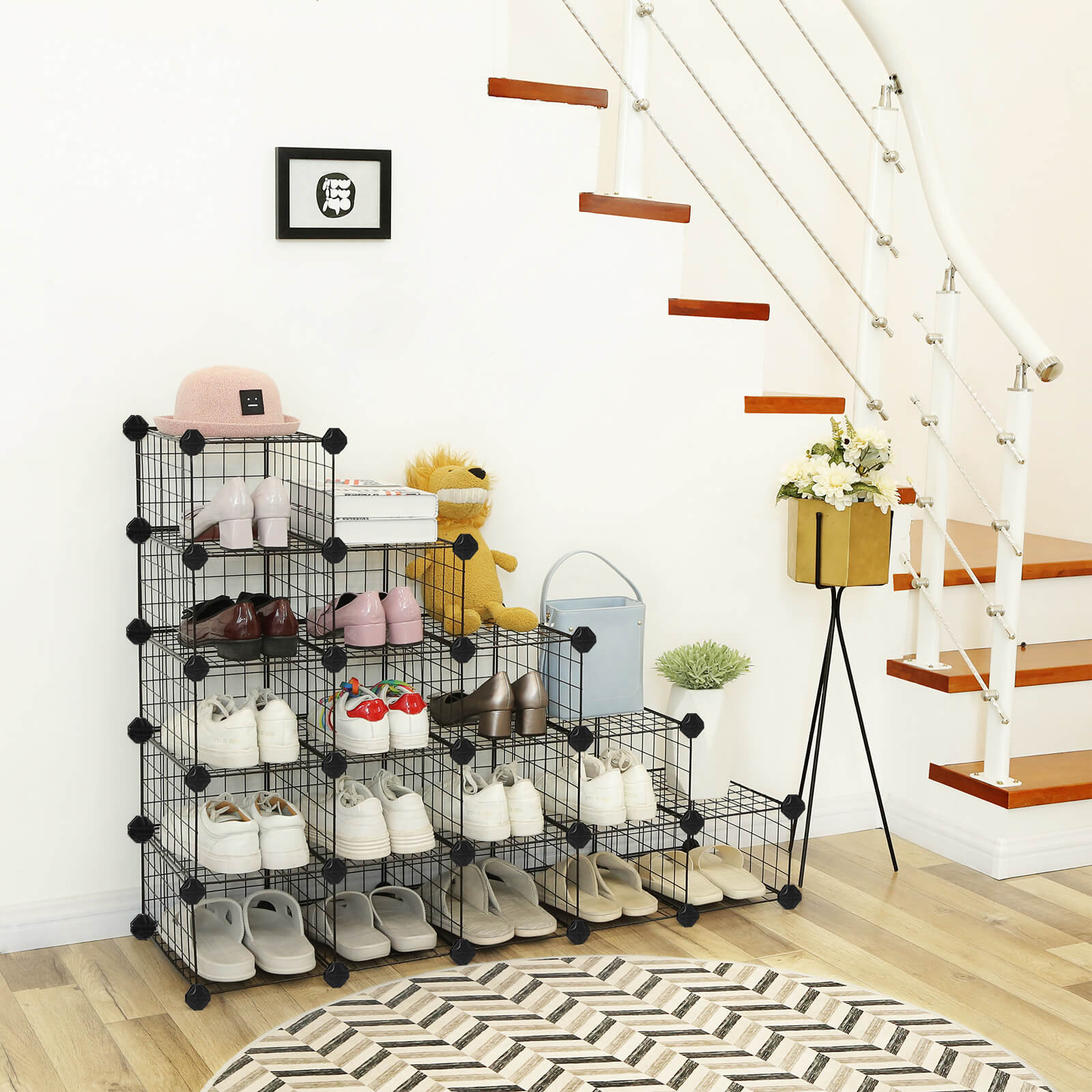 Modular Cube Shoe Organizer Cube Organizer SONGMICS