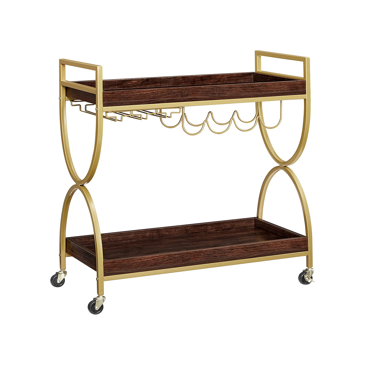 Kitchen Serving Cart With Wine Holders VASAGLE   ULRC089A24 1 