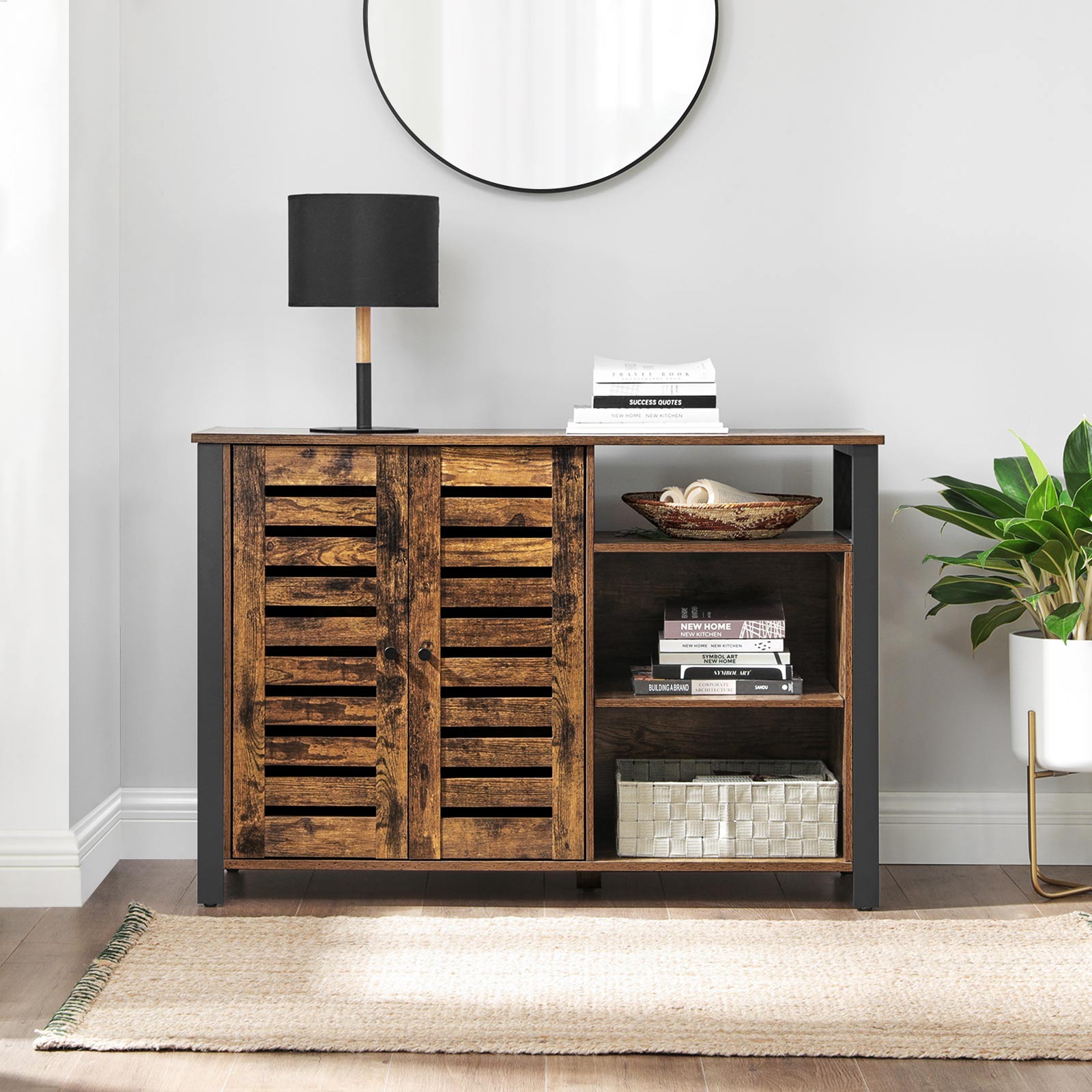 Industrial Storage Sideboard with 2 Doors Home Furniture VASAGLE by SONGMICS
