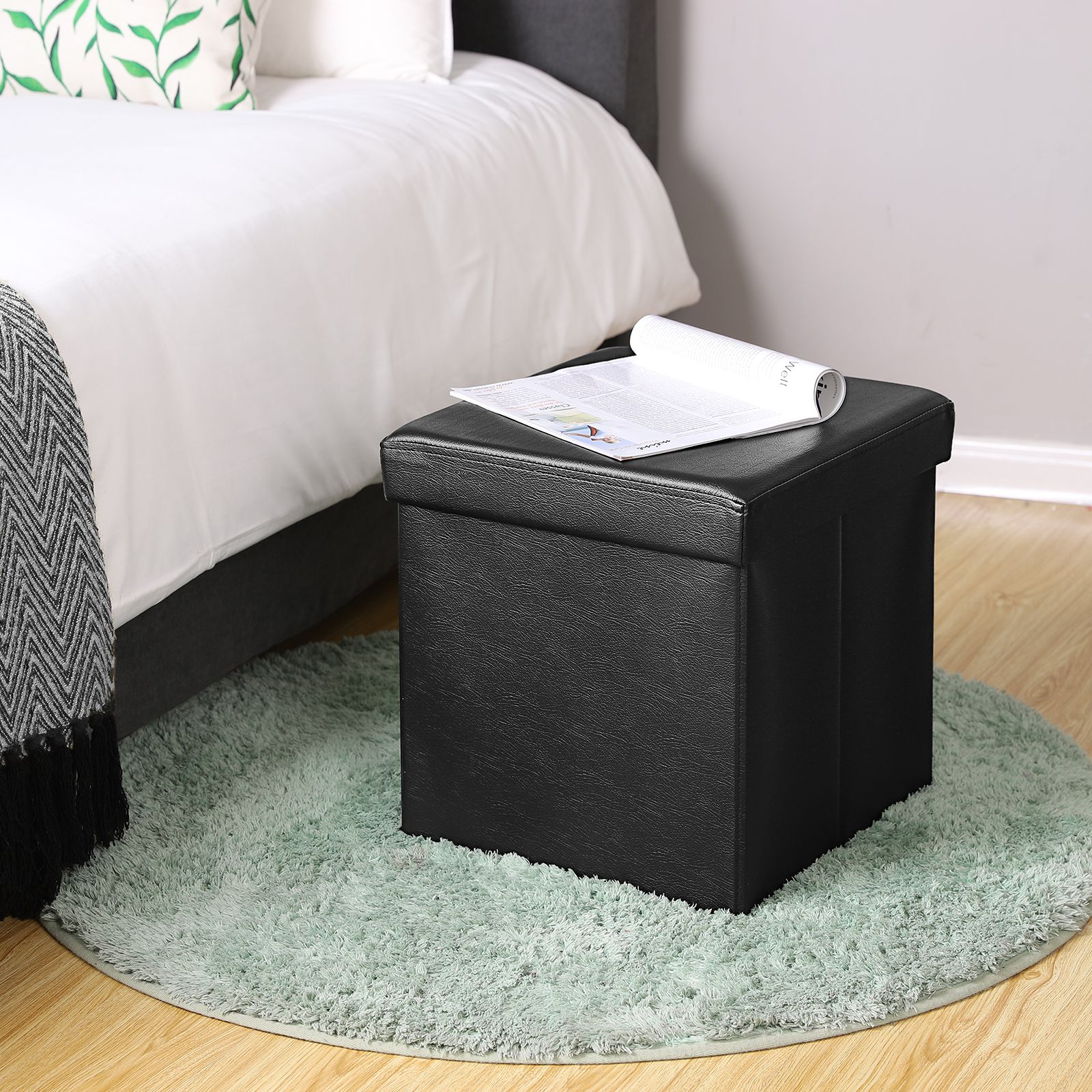 Folding Storage Ottoman Cube