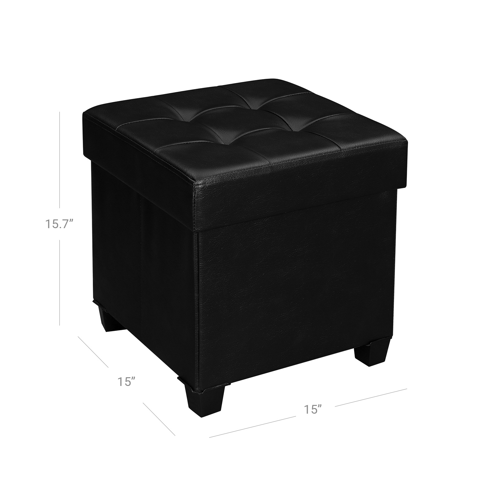 Padded Folding Storage Ottoman