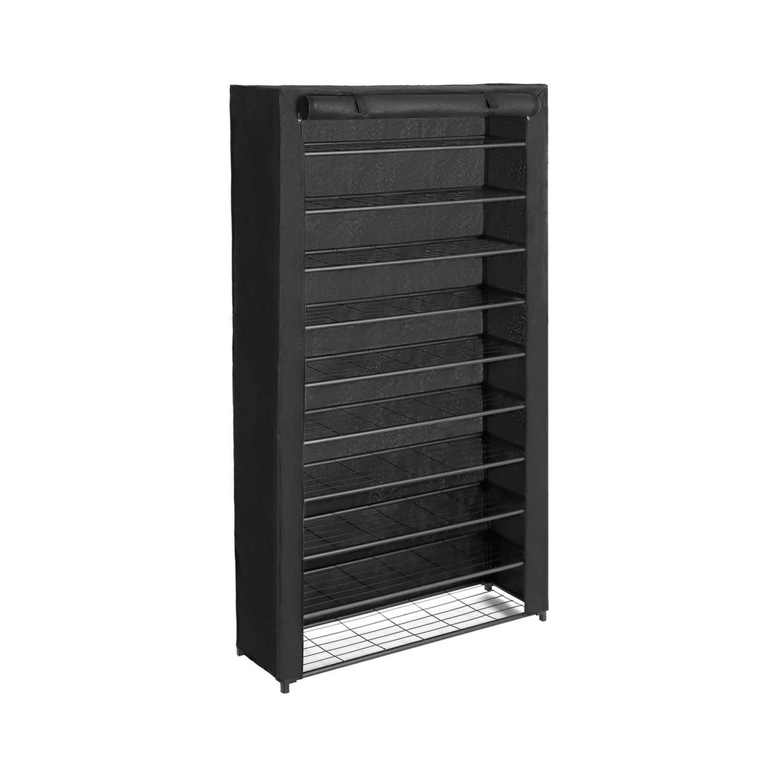 SONGMICS 10Tier Shoe Rack, Shoe Storage with Dust Cover, Shoe Shelf