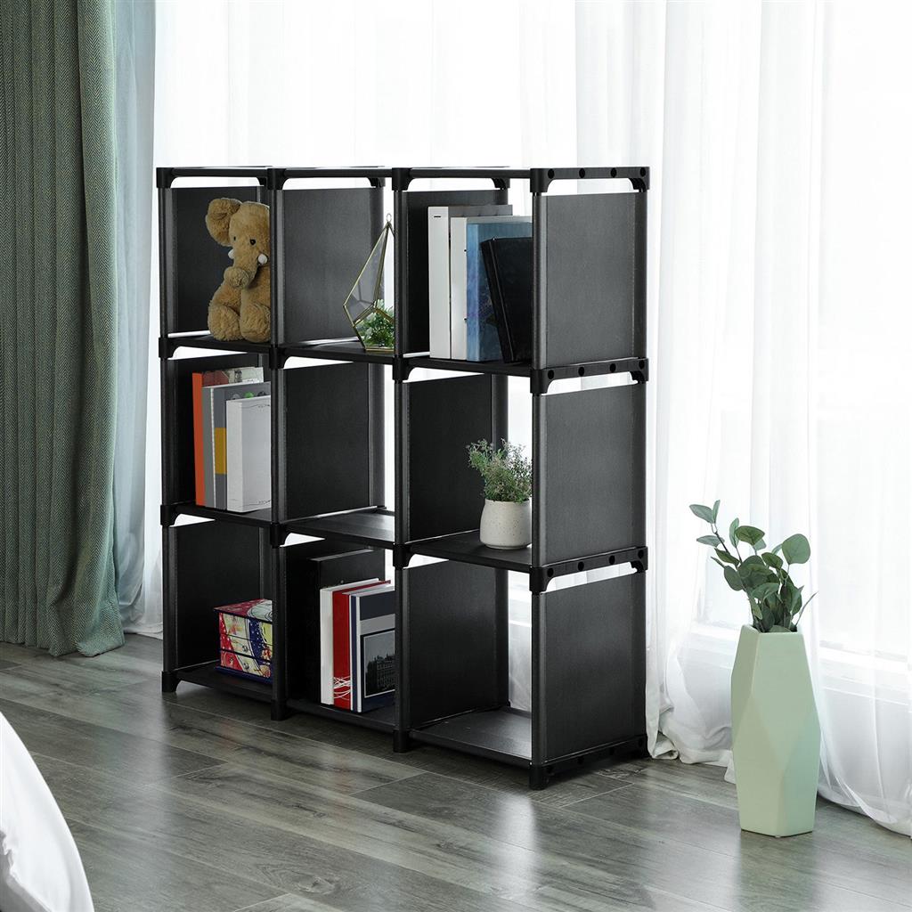 9 Cubes Open Bookcase - Cube Organizer | SONGMICS