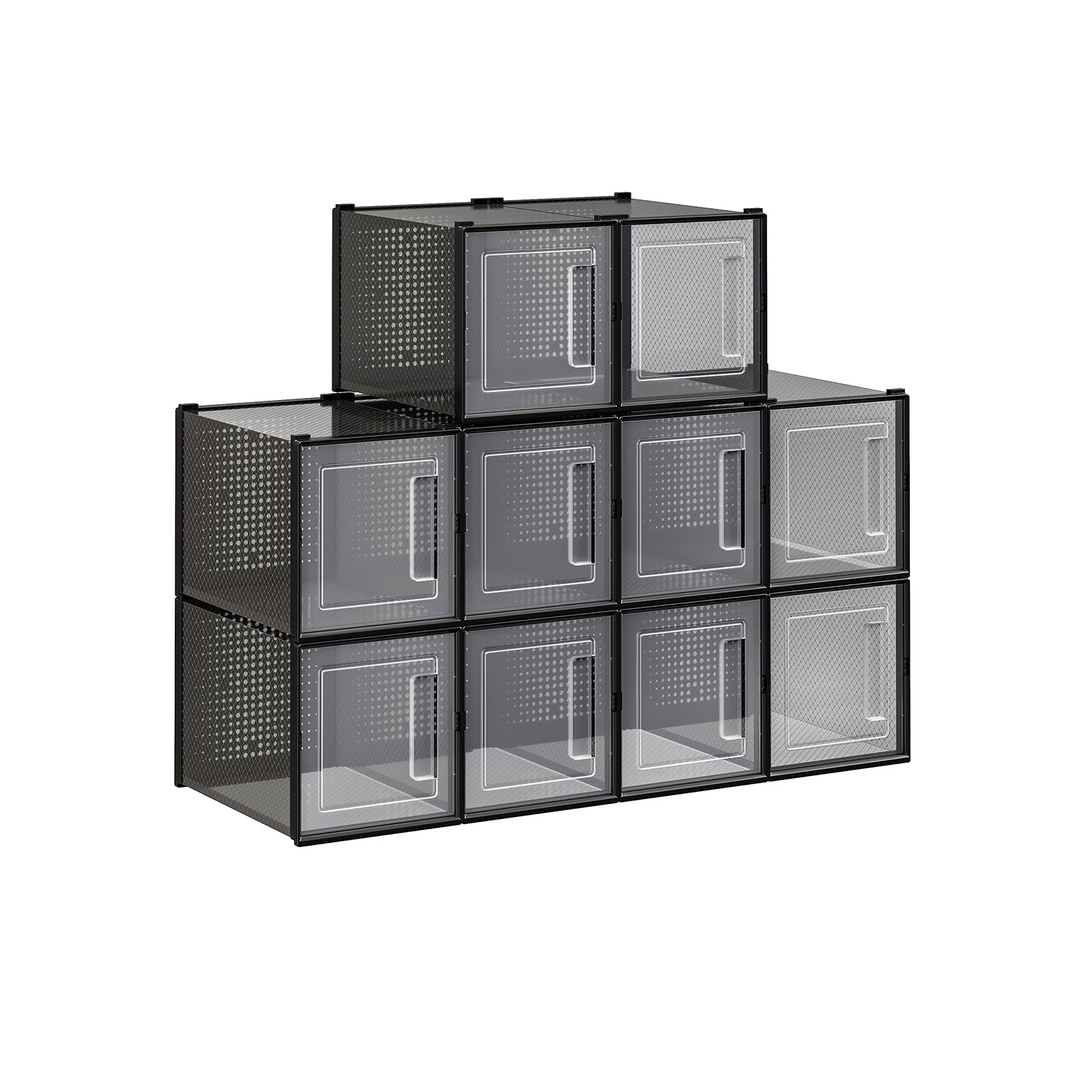 Black Plastic Shoe Boxes for Sale | Home Storage & Organization | SONGMICS