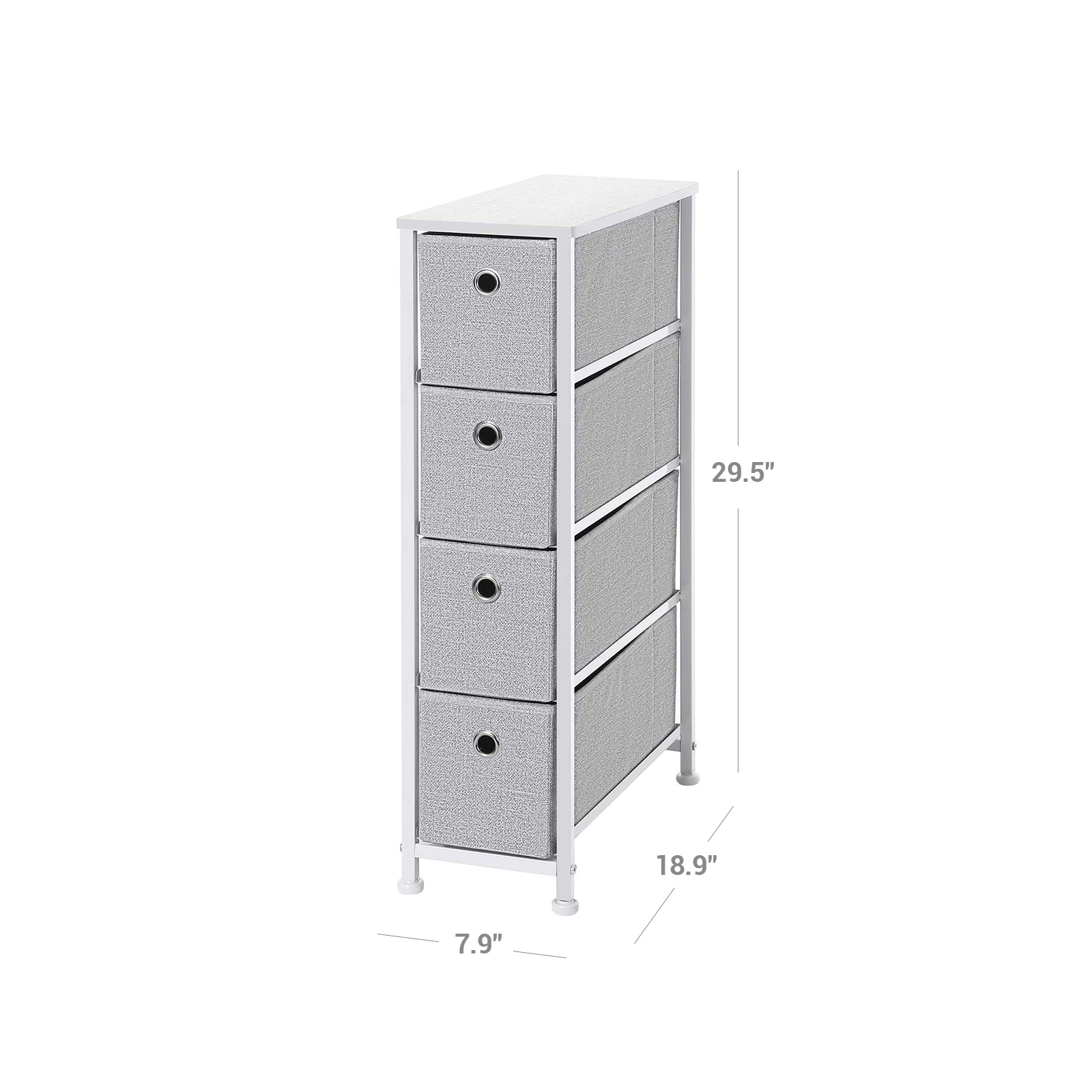 Narrow Dresser with 4 Fabric Drawers | Home Storage & Organization ...