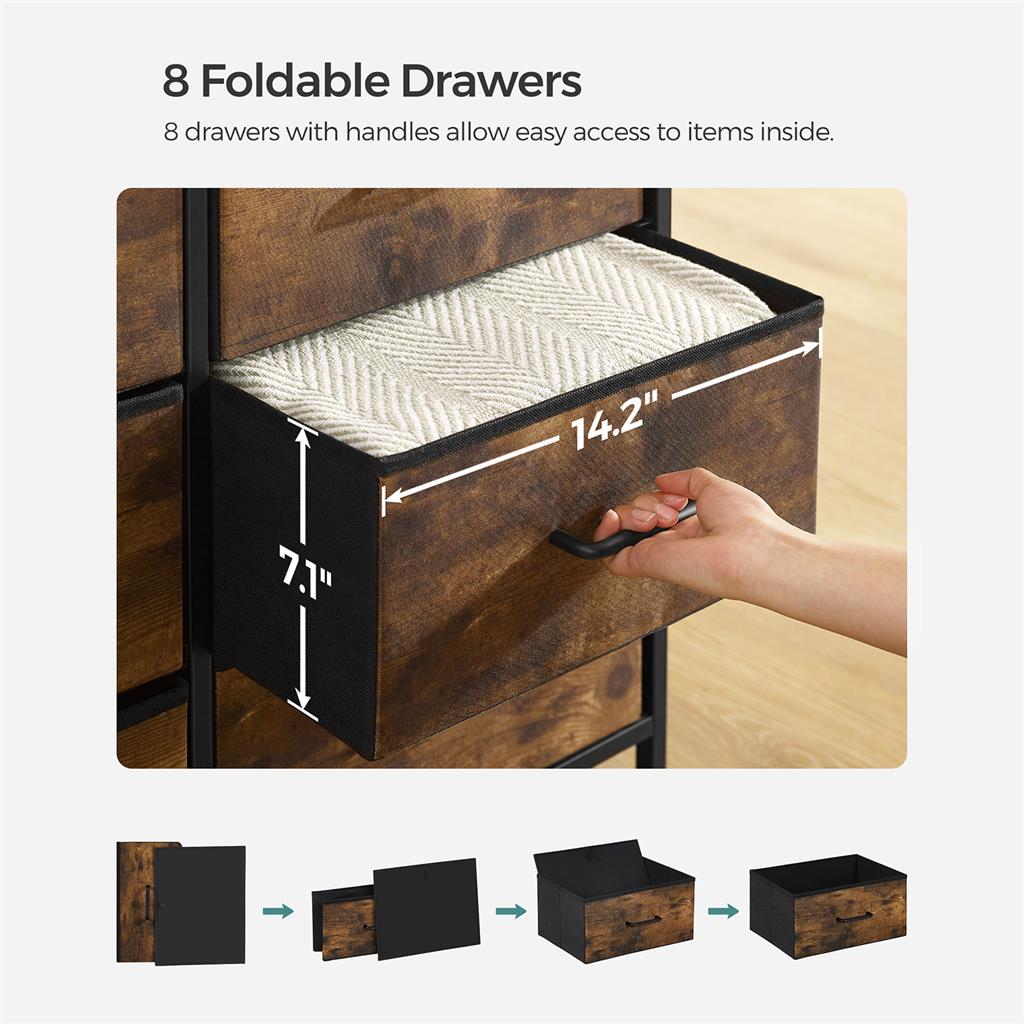 Tall Dresser 8 Drawers SONGMICS