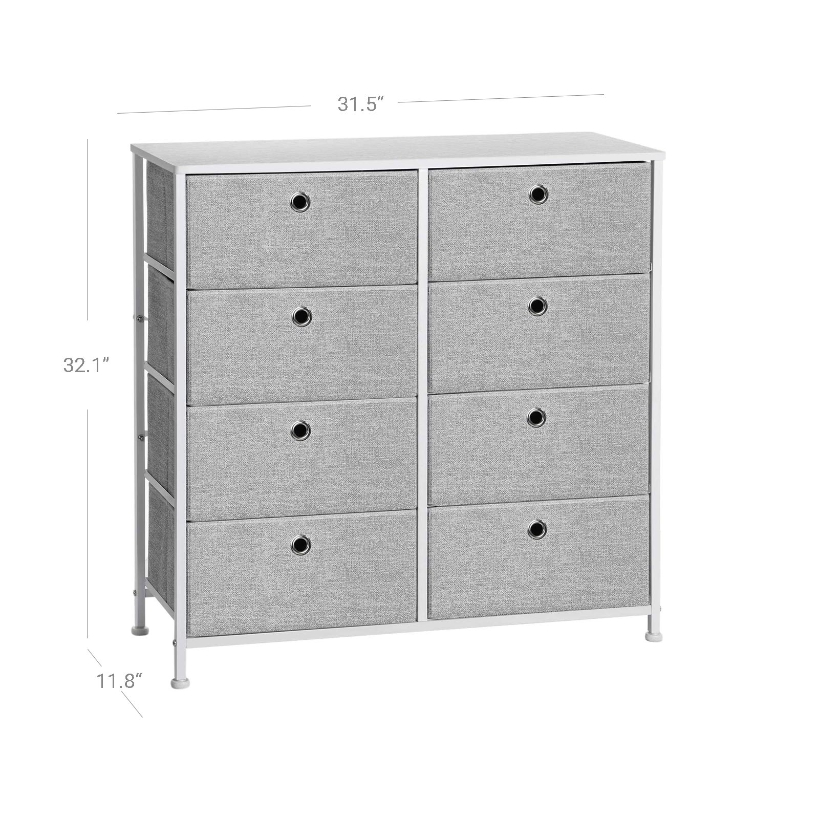 Storage Dresser with 8 Fabric Drawers Home Storage & Organization
