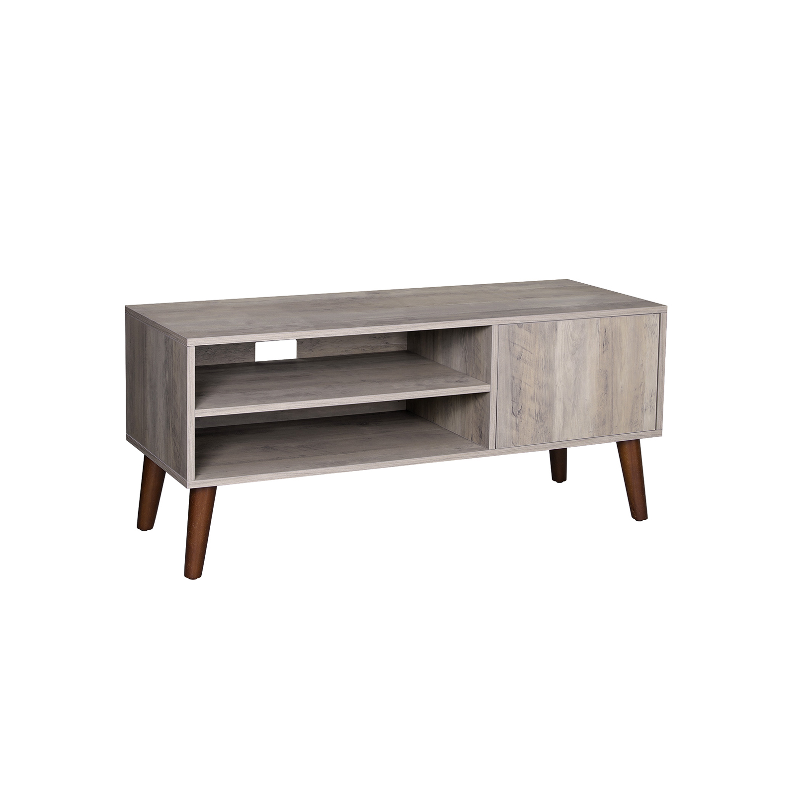 Greige Retro TV Stand