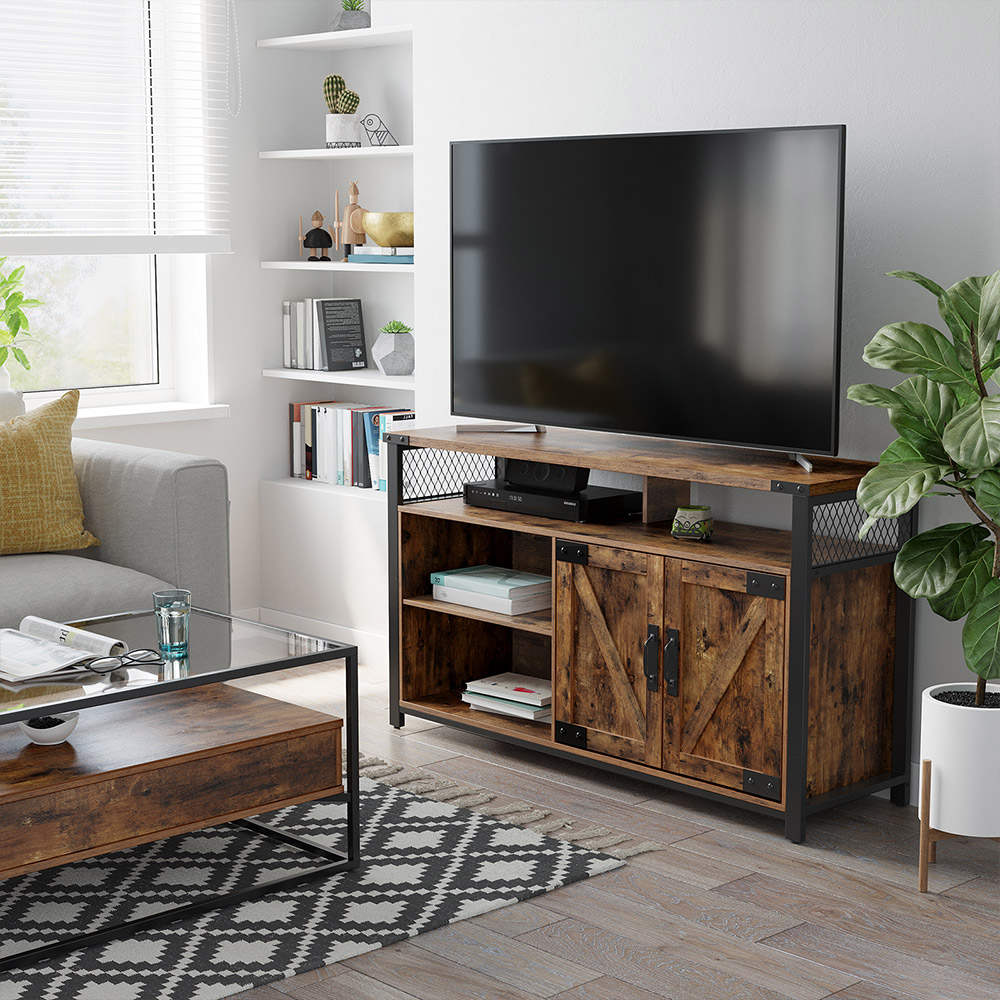 TV Stand with Barn Doors for 55 Inches Television Home Furniture