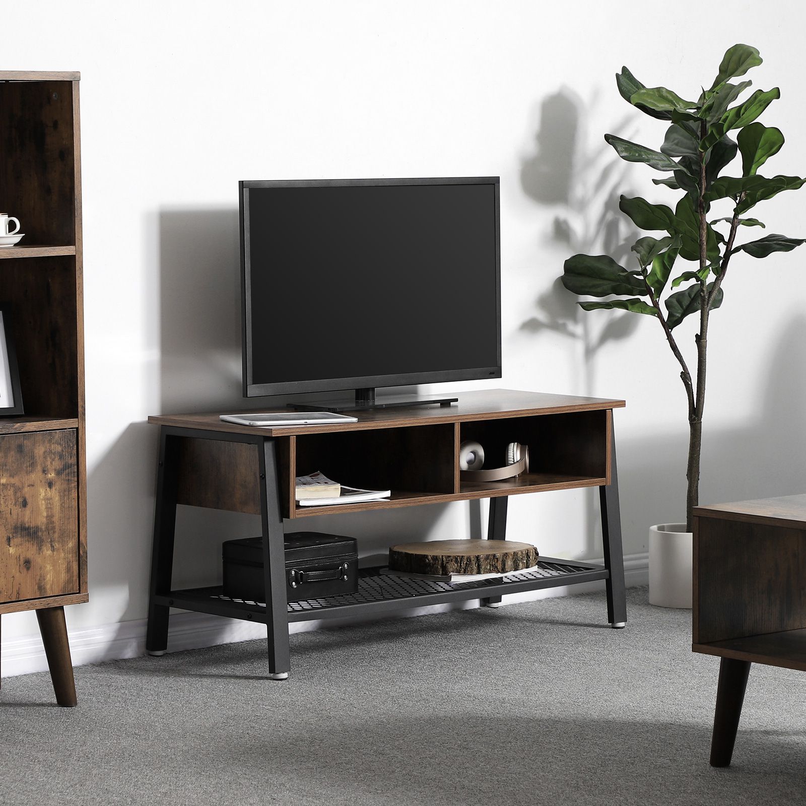 Metal Frame TV Stand TV stand VASAGLE by SONGMICS