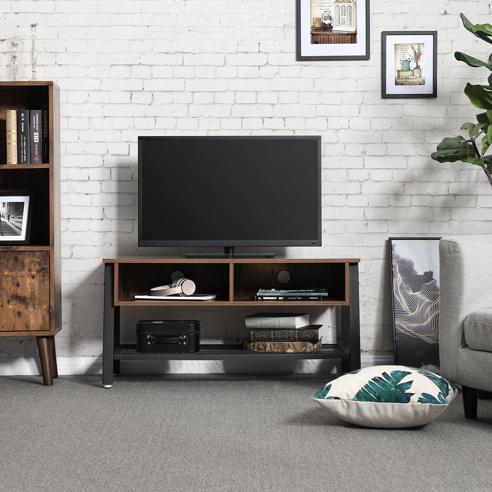 Metal Frame TV Stand TV stand VASAGLE by SONGMICS