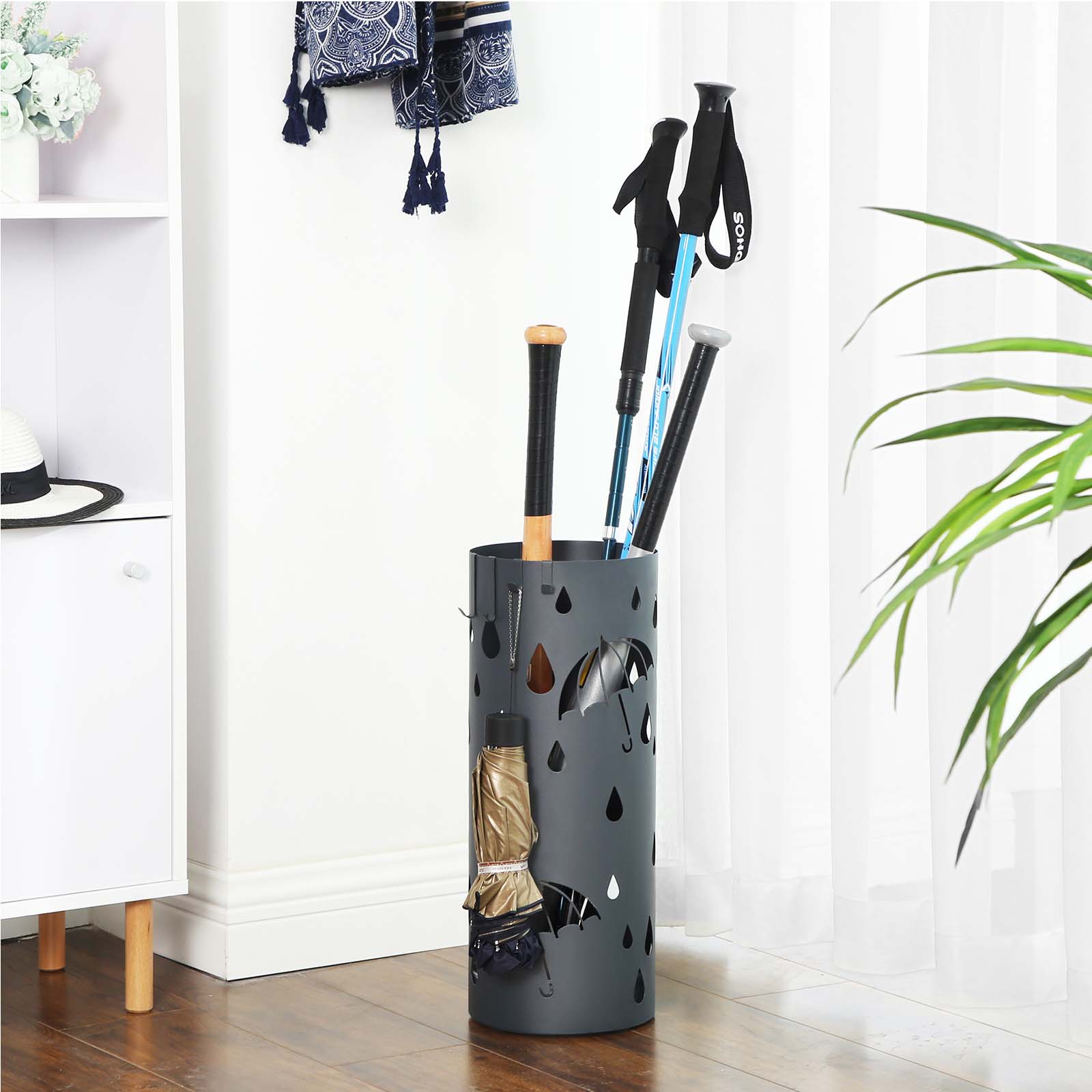 Matte Gray Umbrella Stand SONGMICS