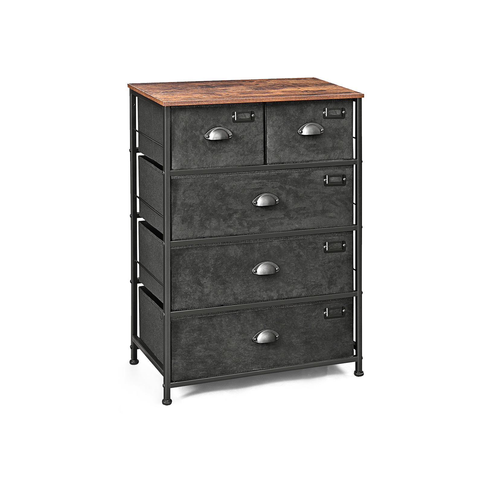 SONGMICS Fabric Drawer Dresser, Storage Dresser Tower with 5 Drawers ...