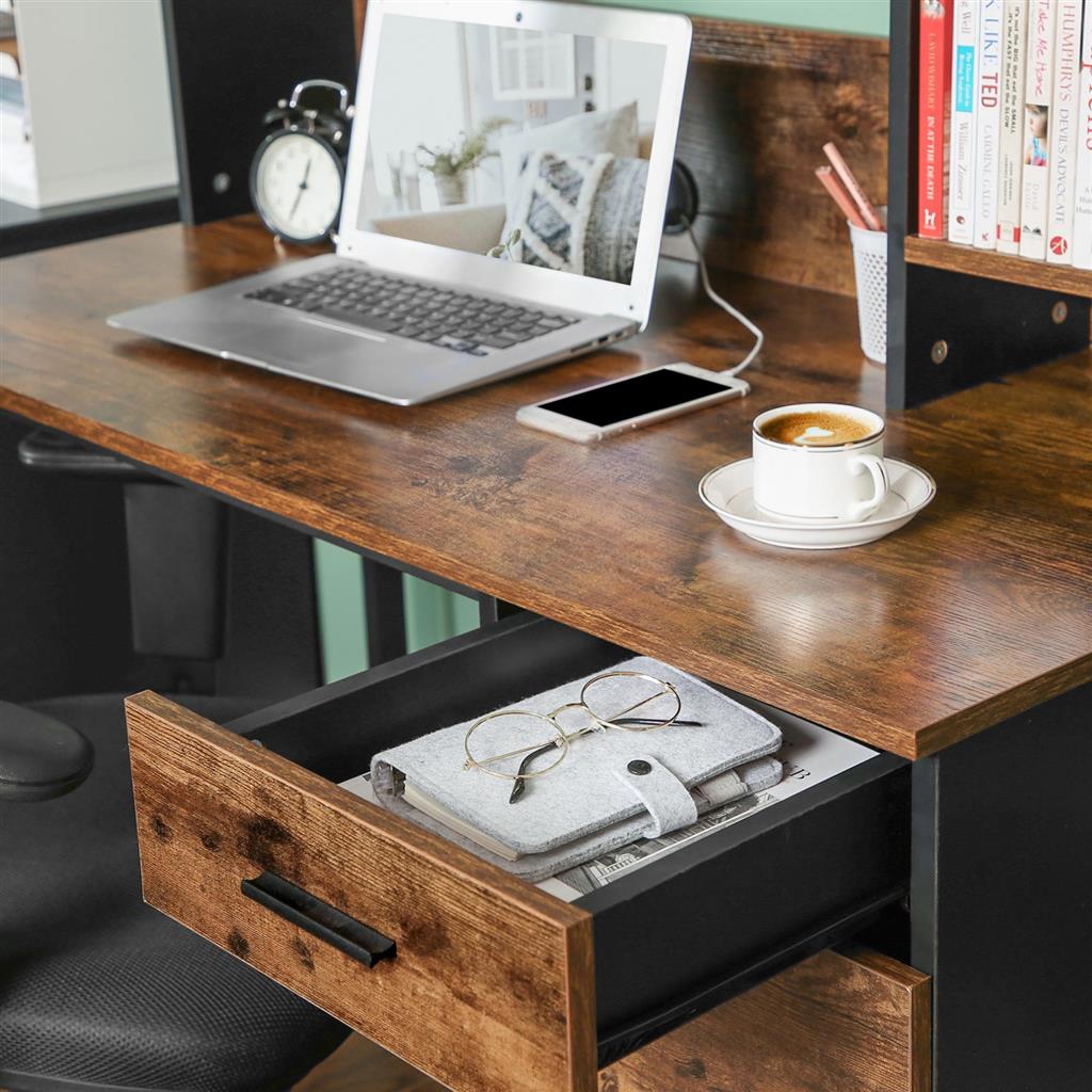 Industrial Computer Desk with Hutch for Sale Home Furniture VASAGLE by SONGMICS