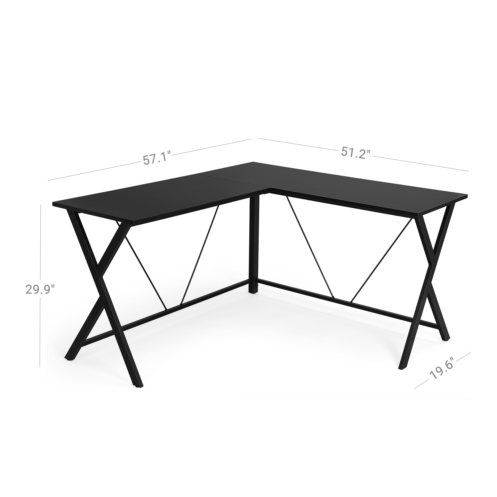 LShaped Office Desk Computer Desk VASAGLE by SONGMICS