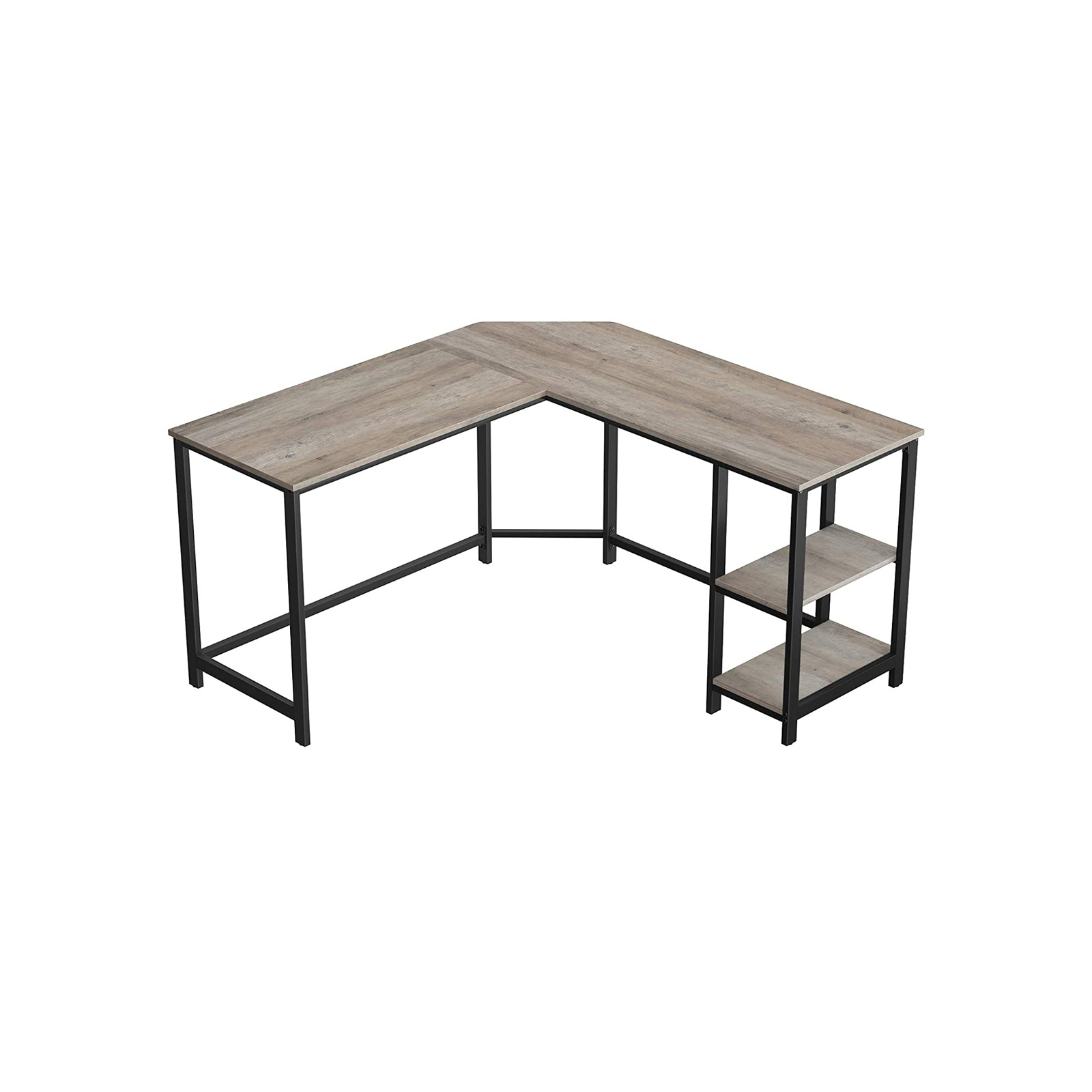 Gray Space Saving Corner Computer Desk Home Office VASAGLE by SONGMICS