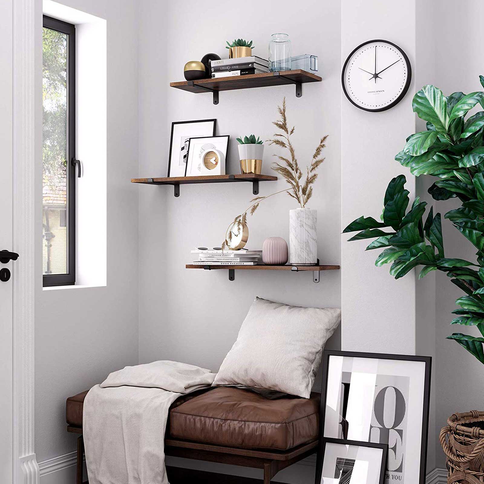 Wall Mounted Floating Shelves Floating Shelf SONGMICS