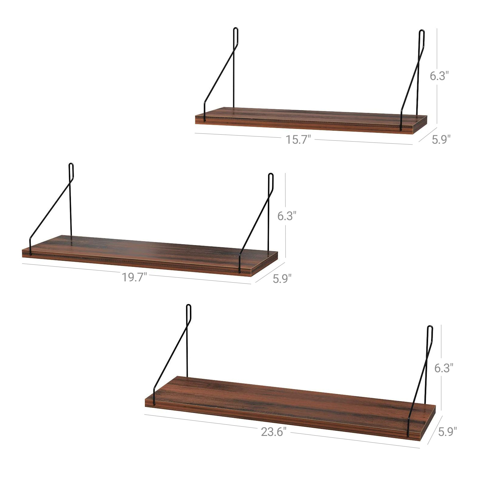 3 Floating Shelf Set