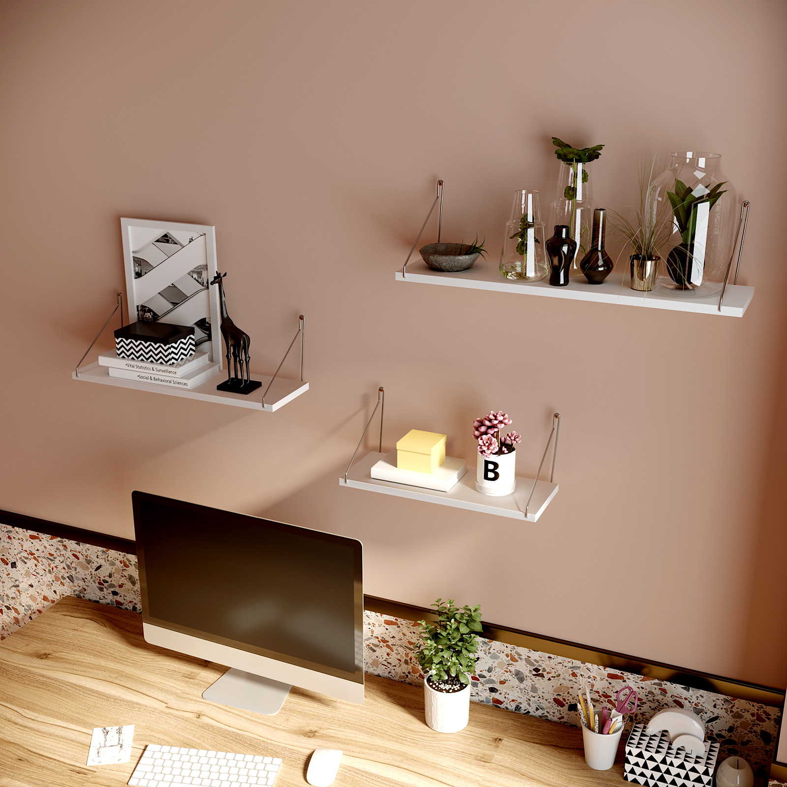 Decorative Wall Shelves Set SONGMICS