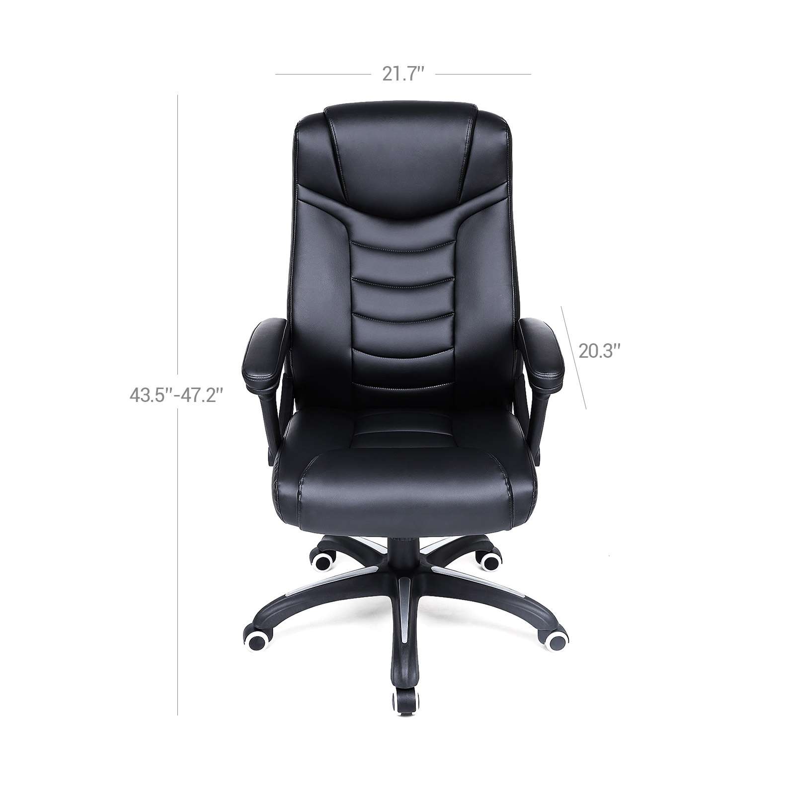 Black Swivel Office Chair with High Back Home Office SONGMICS
