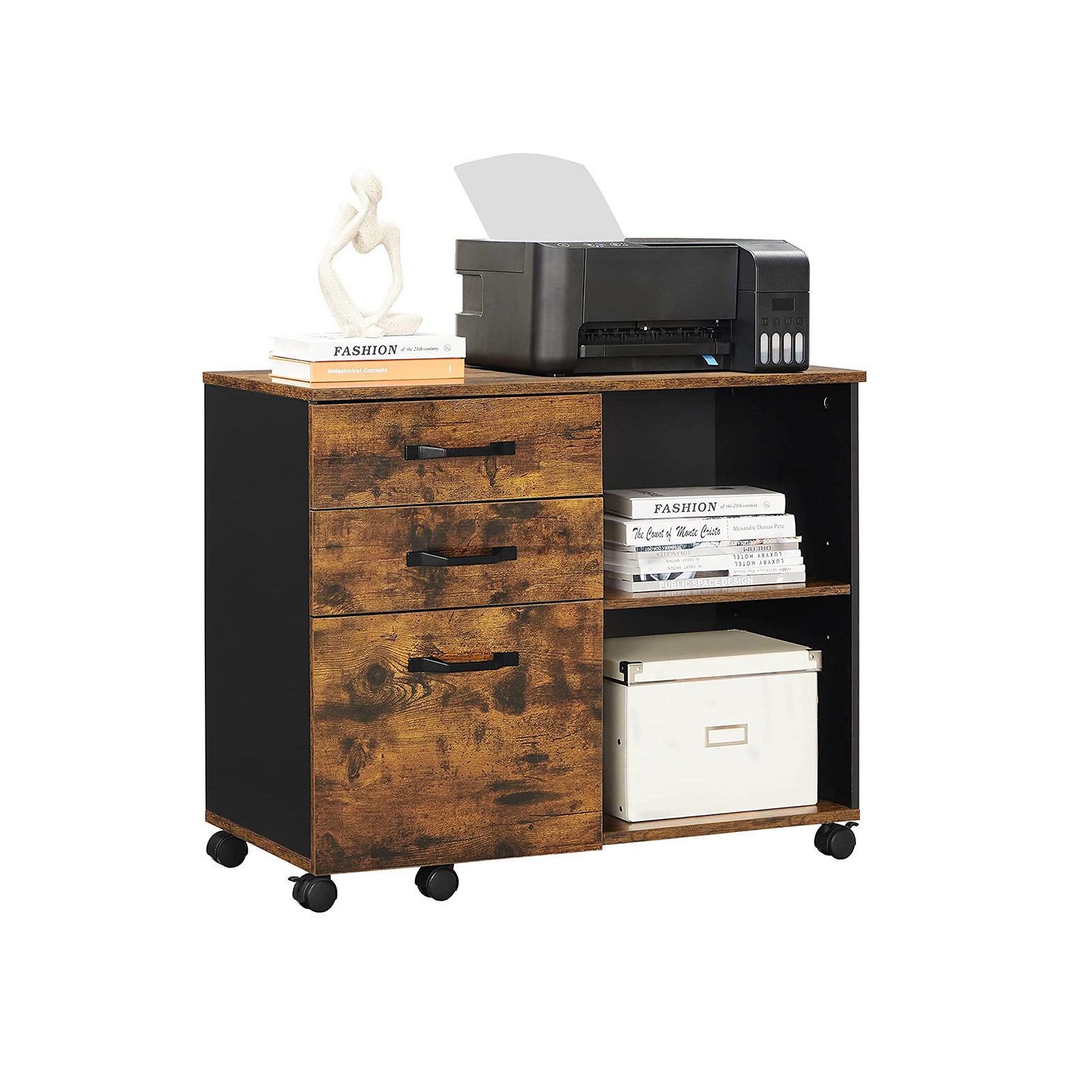 Industrial File with Storage Compartment Home Office