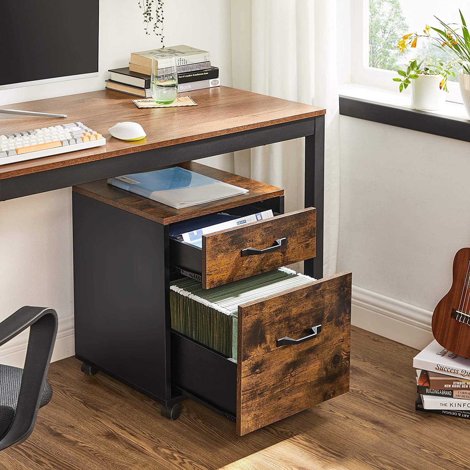 Industrial File with 2 Drawers Home Office VASAGLE by SONGMICS