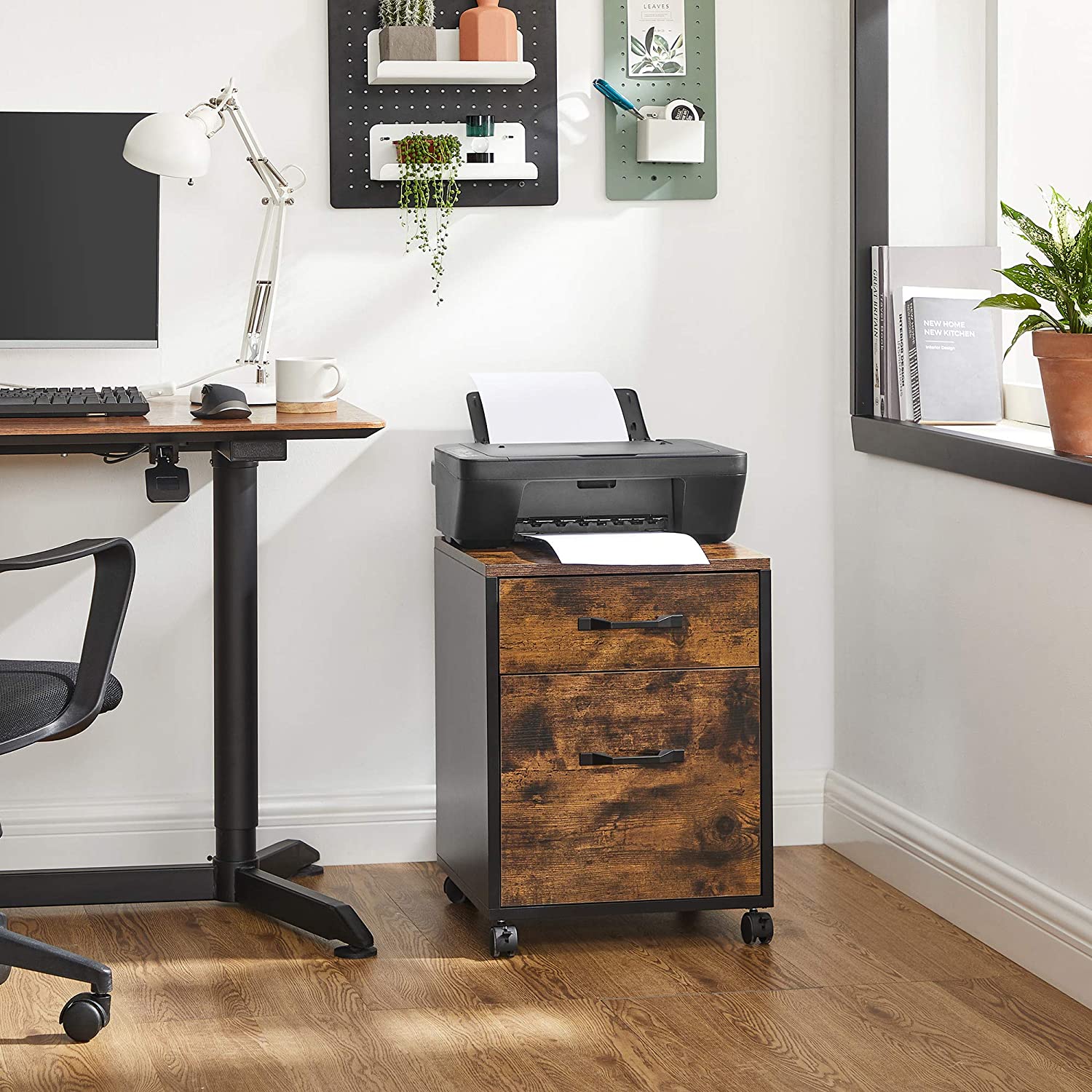 Industrial File with 2 Drawers Home Office VASAGLE by SONGMICS