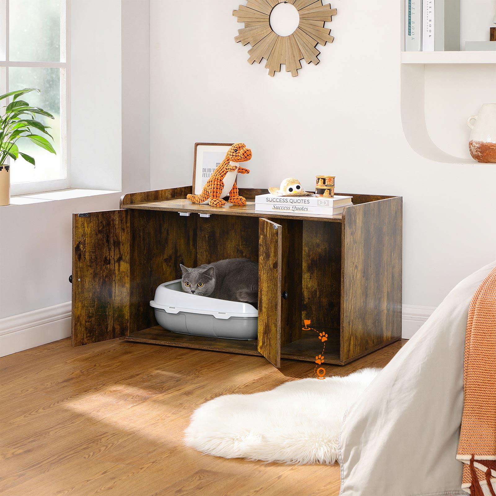 Cat Litter Box Enclosure FEANDREA