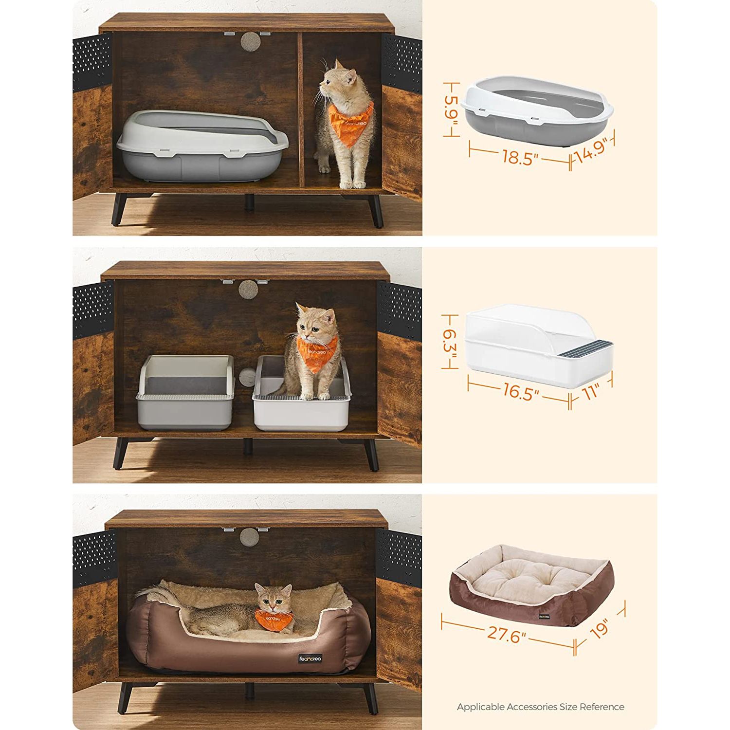 Cat Litter Box Enclosure FEANDREA