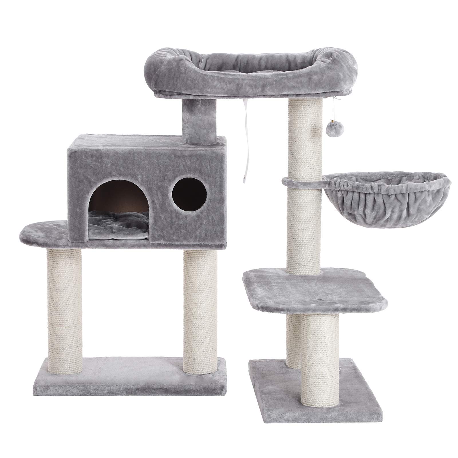 Cat Condo with Platform & Bed FEANDREA Cat Tree