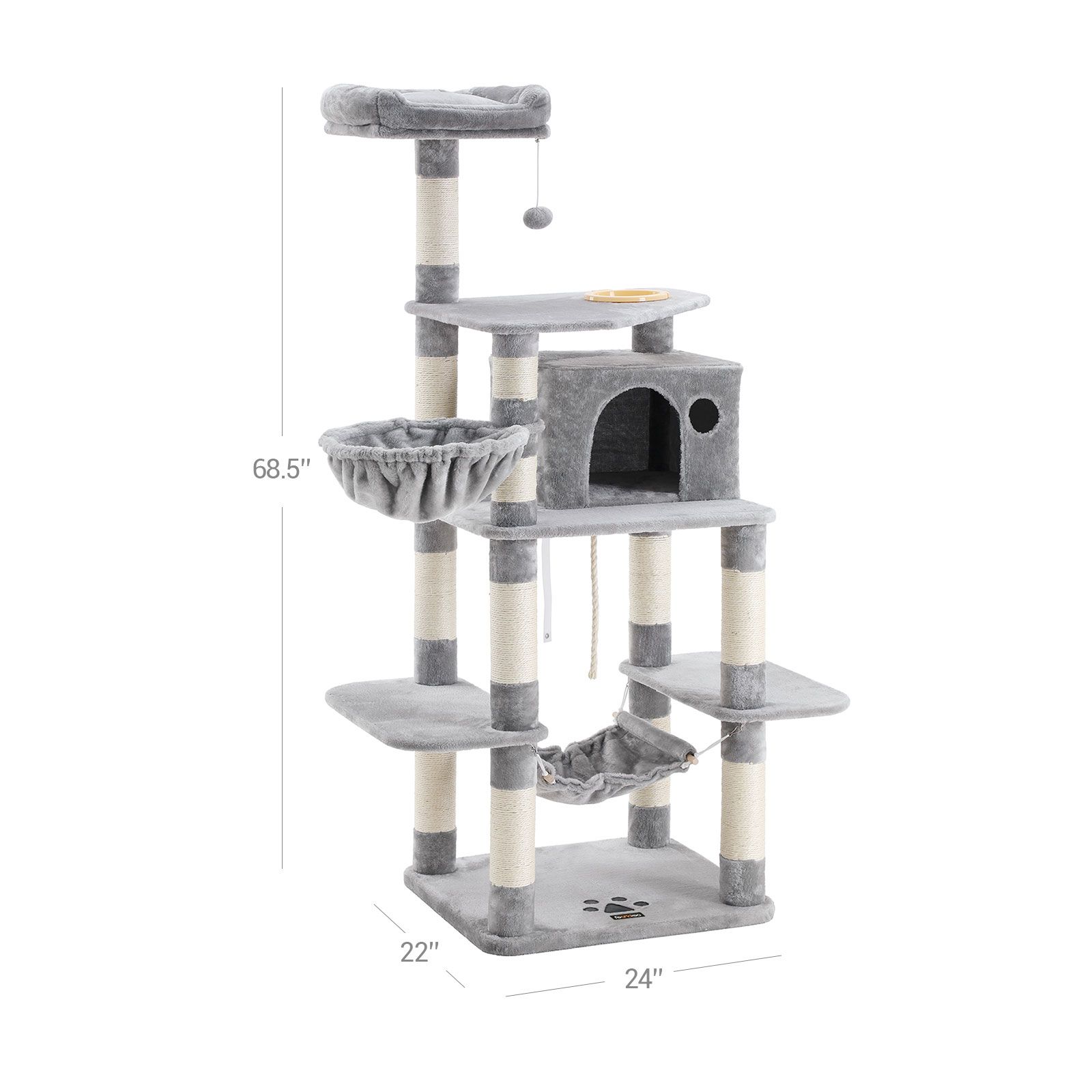 Large Cat Tower with Food Station FEANDREA Cat Tree