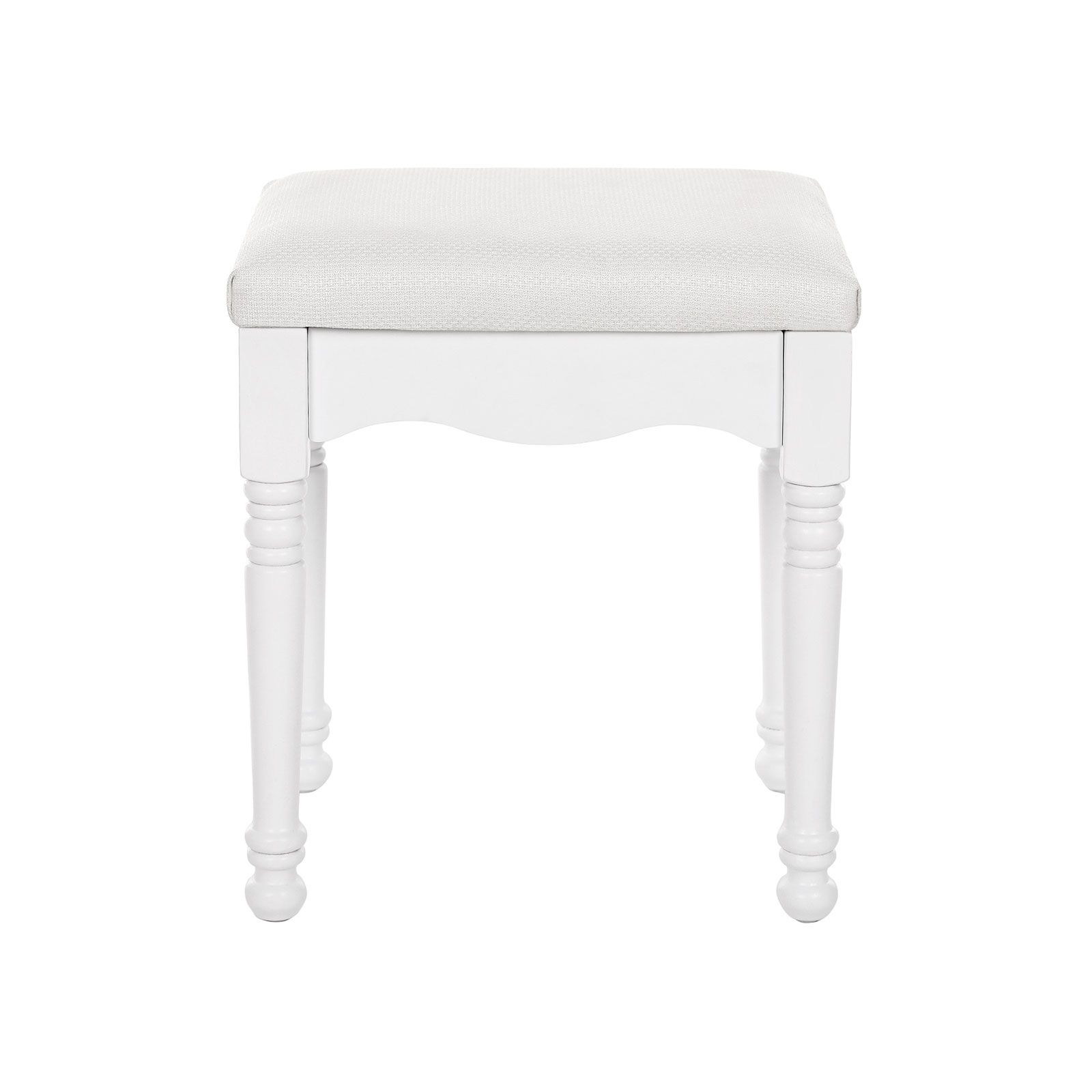 Rubberwood Legs Vanity Stool