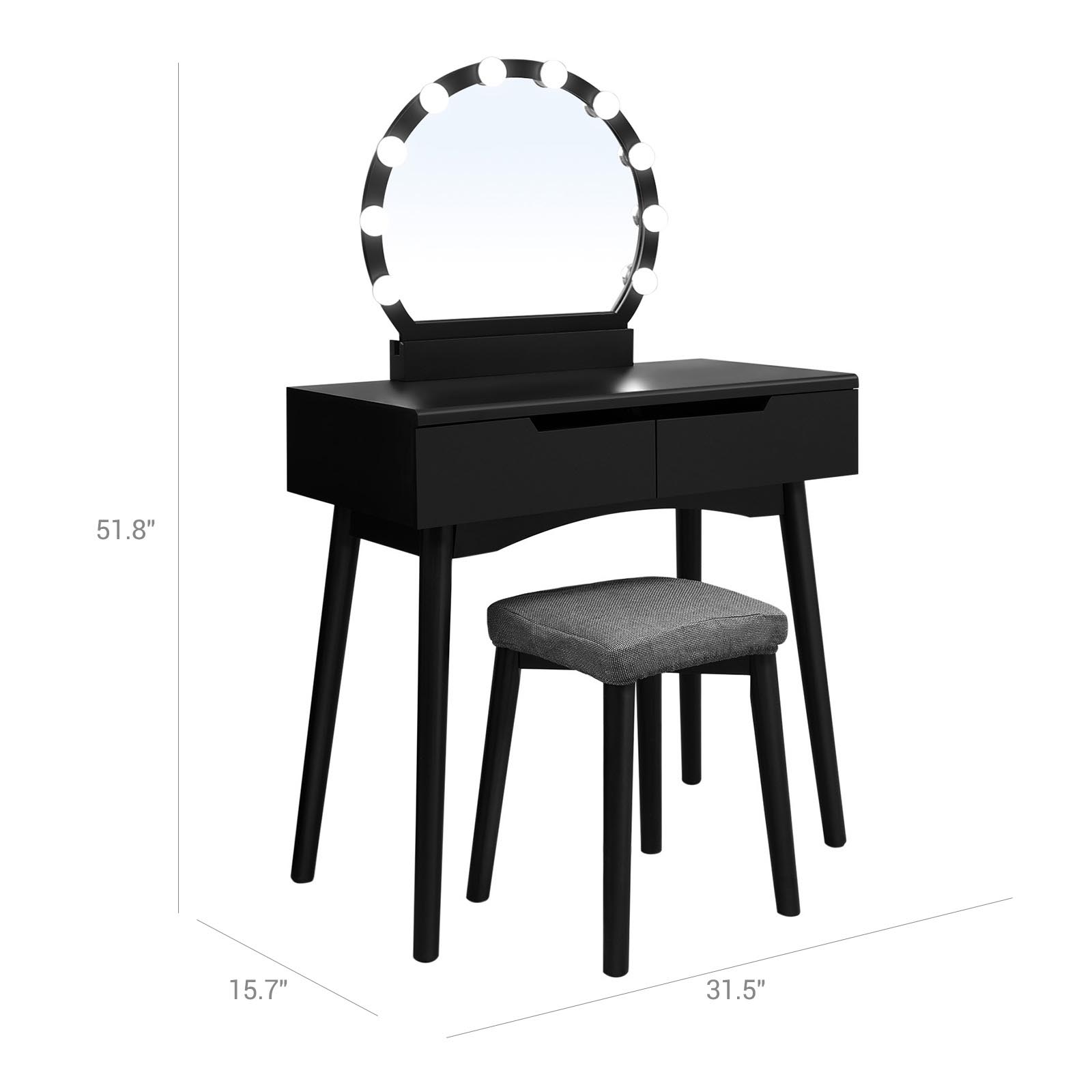 Makeup Vanity Set with Lights Home Furniture VASAGLE by SONGMICS