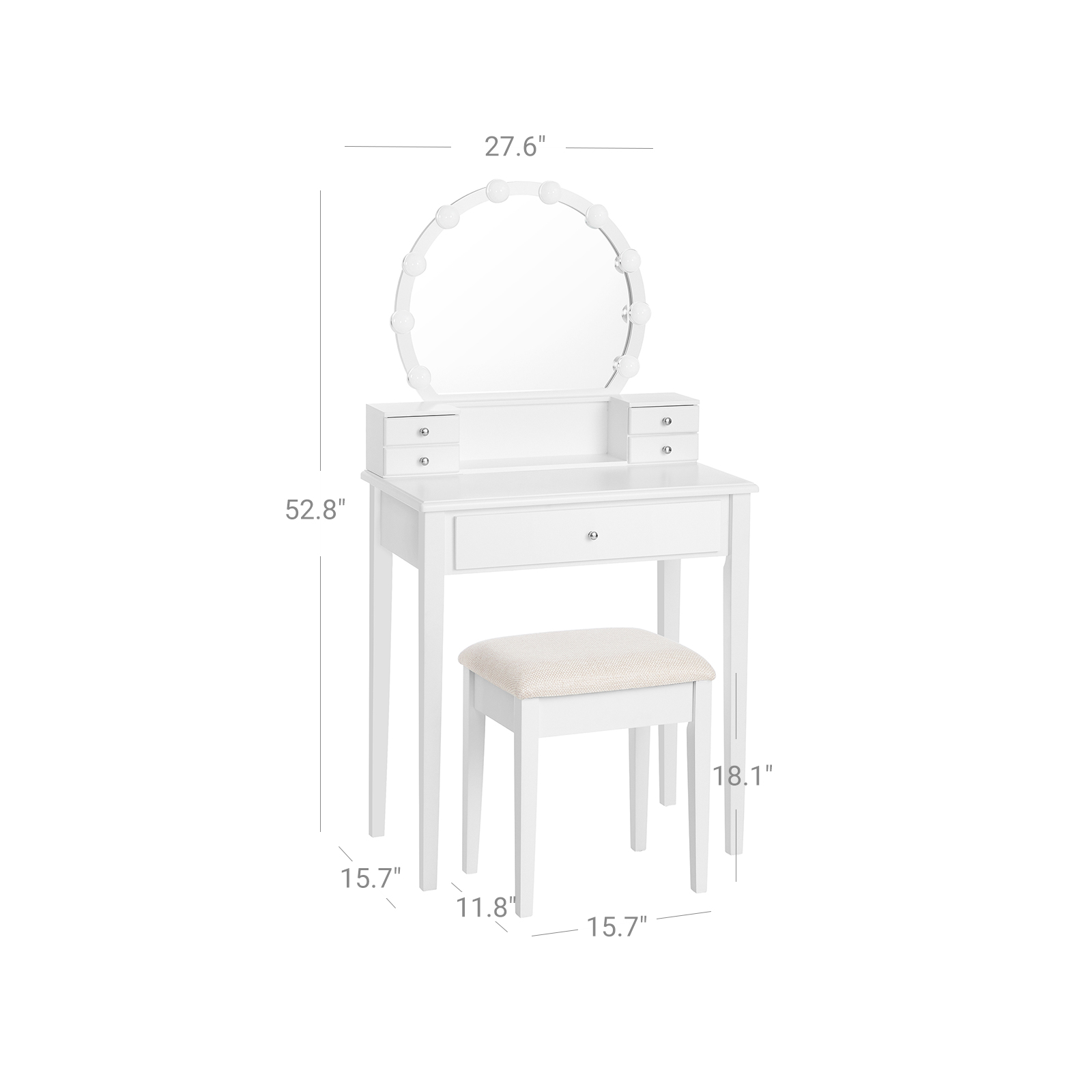 White Makeup Vanity Set Dressing Table for Sale Home Furniture