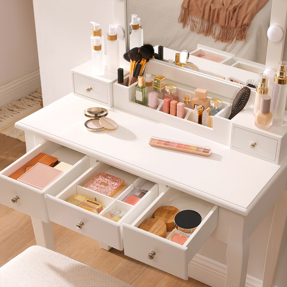 White Makeup Vanity Set with Mirror for Sale Home Furniture VASAGLE