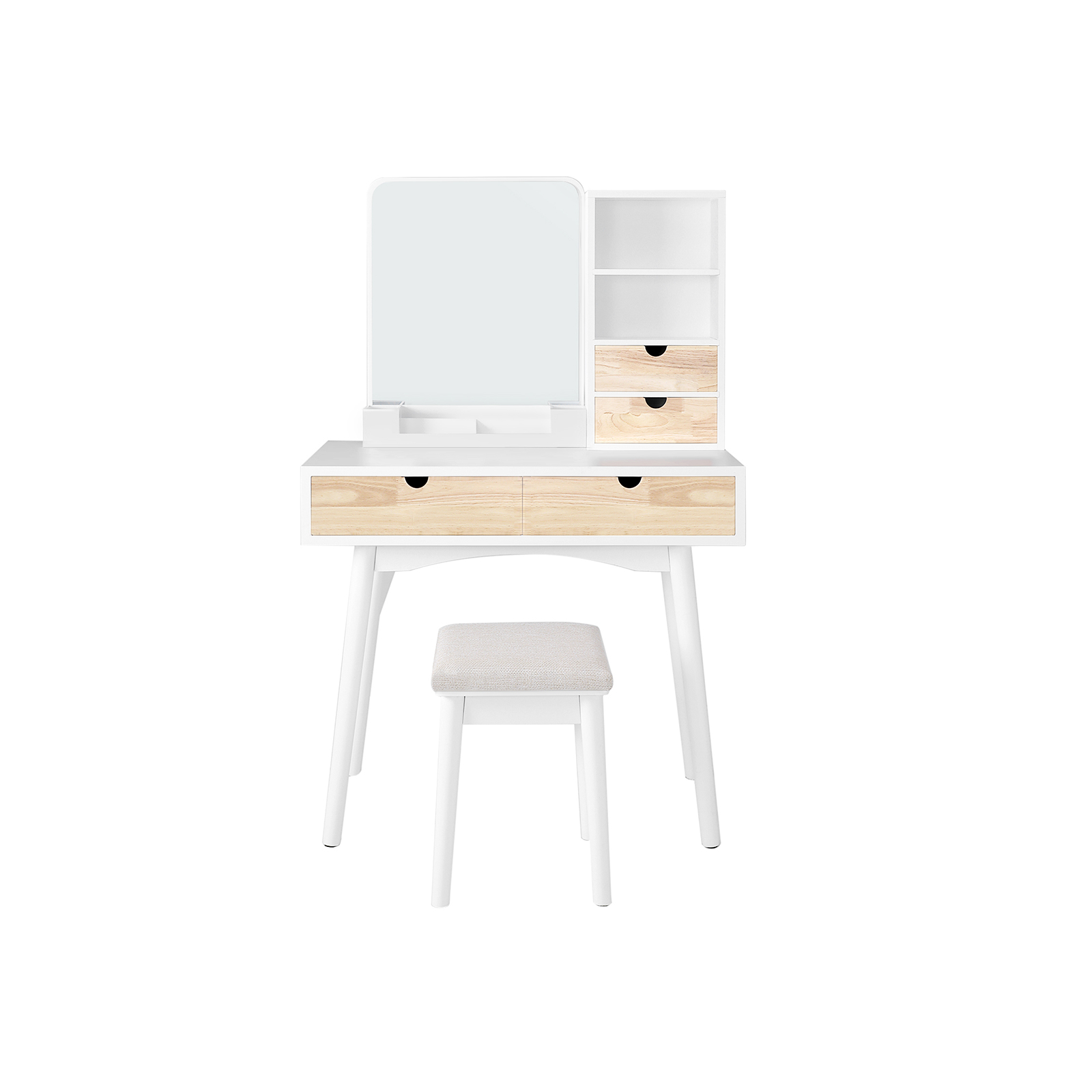 Vanity Set Makeup Dressing Table with Mirror VASAGLE