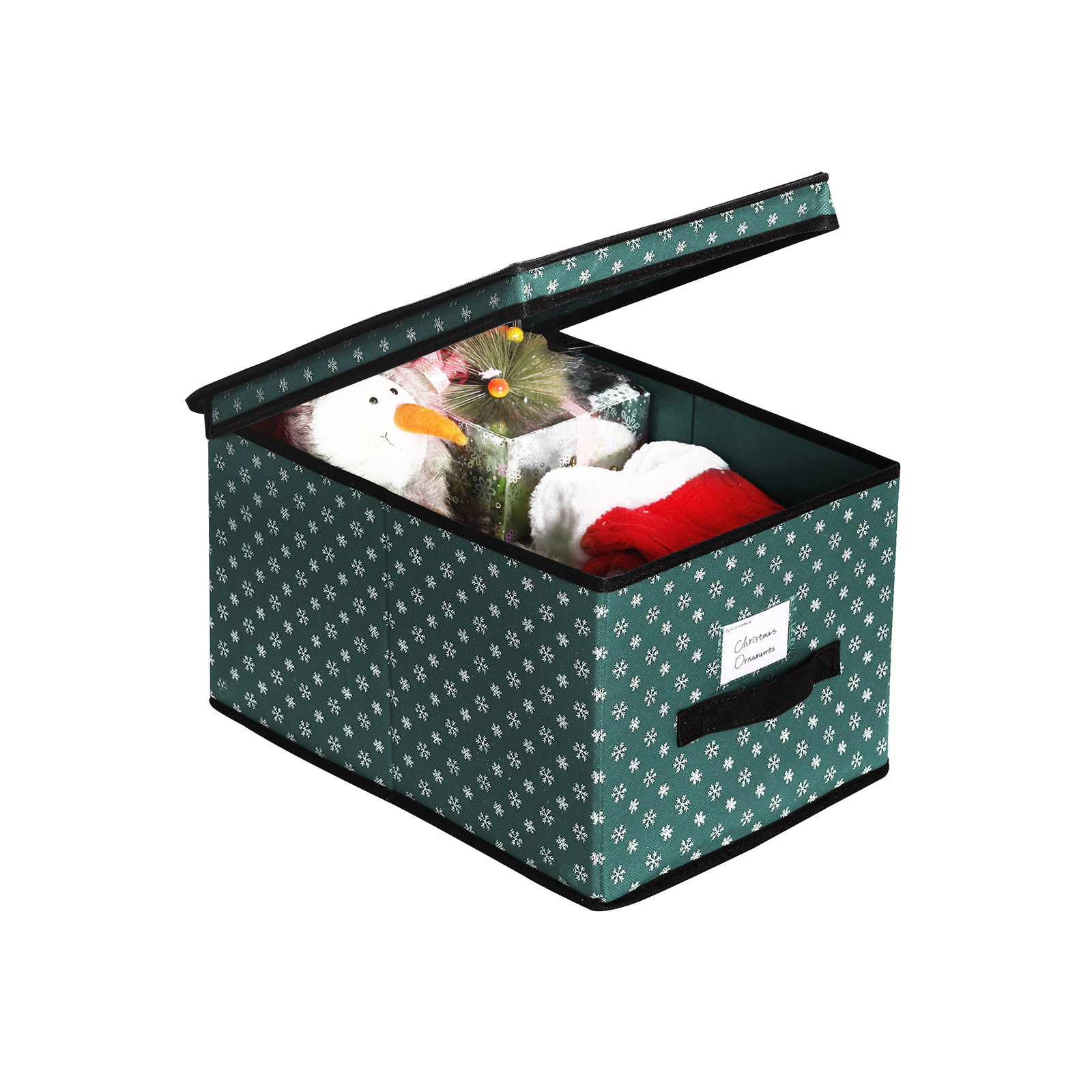 Green Storage Box with Lid for Christmas Home Storage & Organization