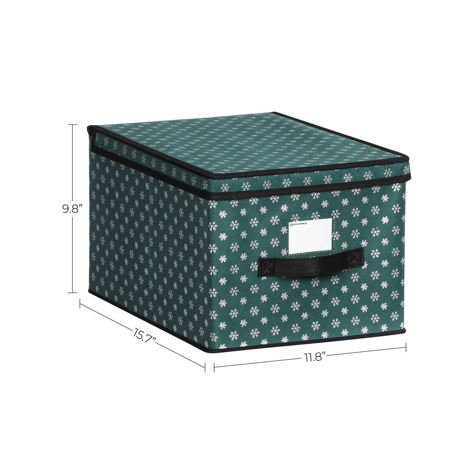 Green Storage Box with Lid for Christmas Home Storage & Organization