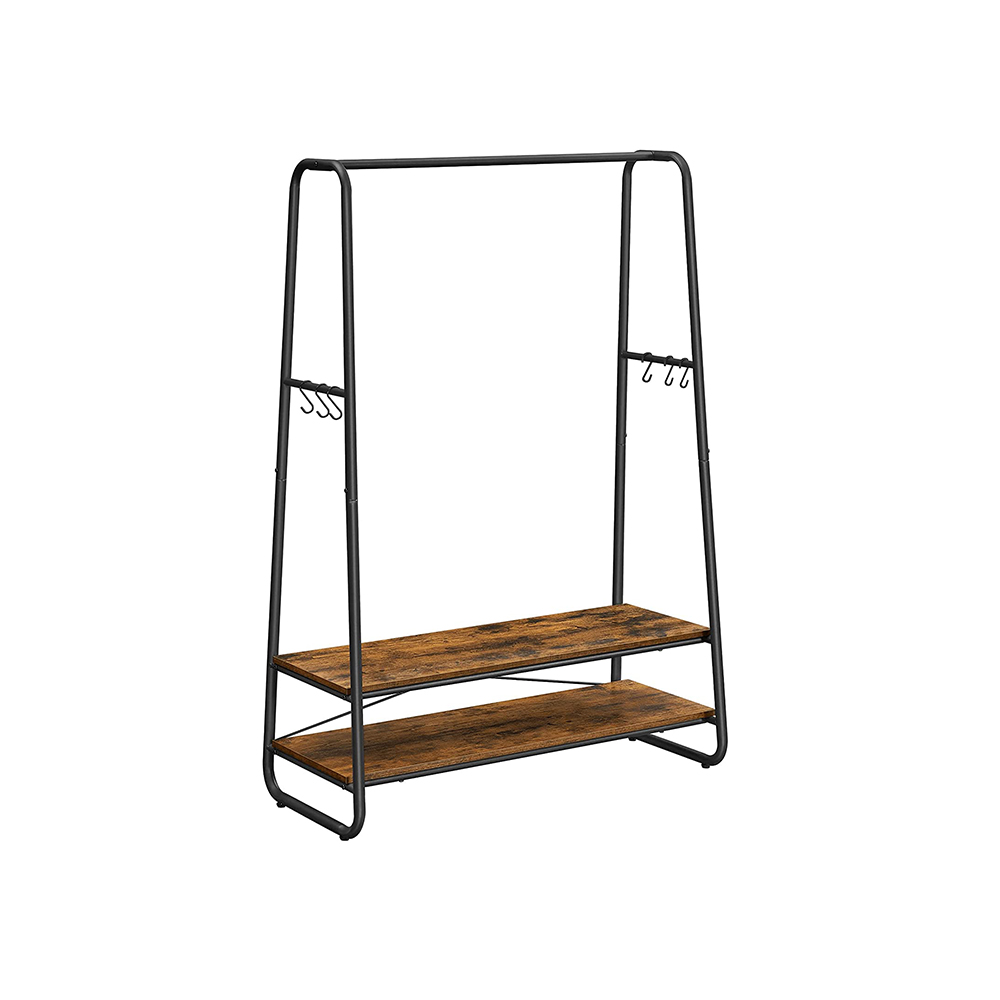 Industrial Clothes Rack with Shelves Home Storage & Organization