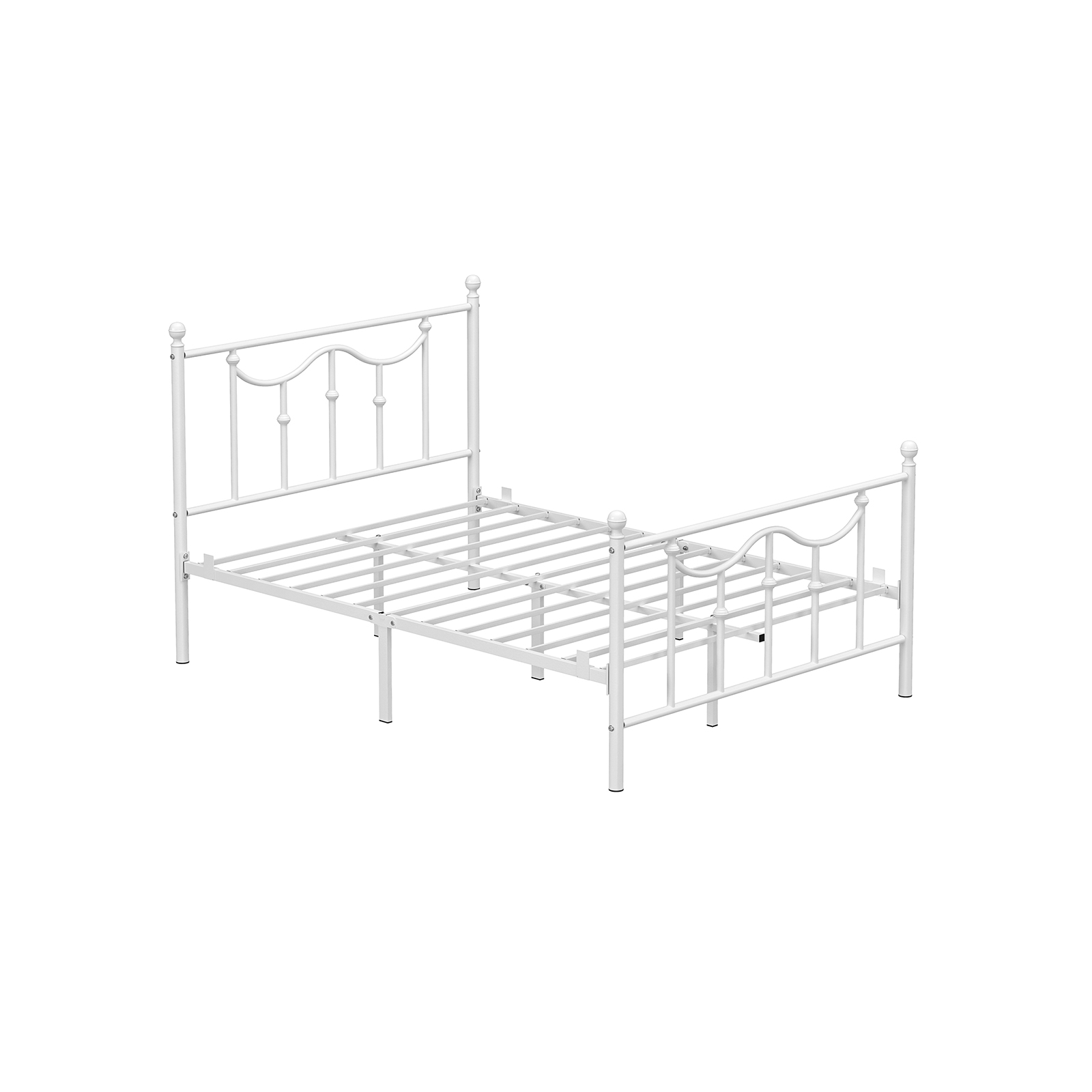 VASAGLE Full Size Metal Bed Frame with Headboard, Footboard, No Box ...