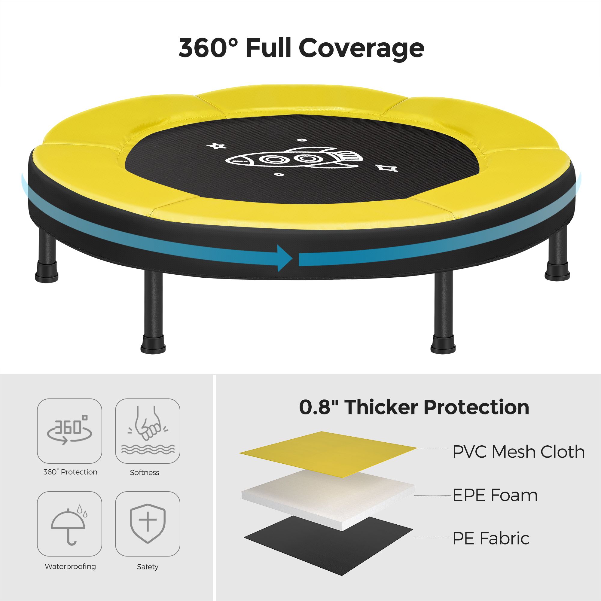Mini Trampoline with Handlebar