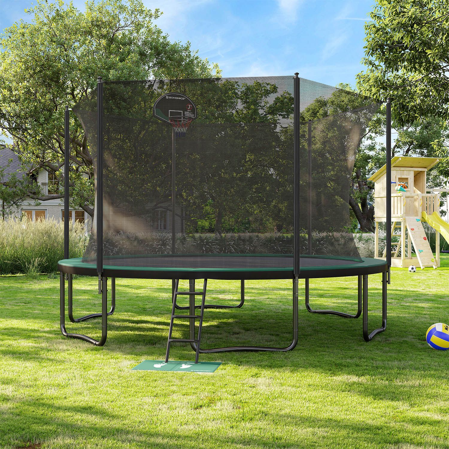 15FT Trampoline with Basketball Hoop SONGMICS