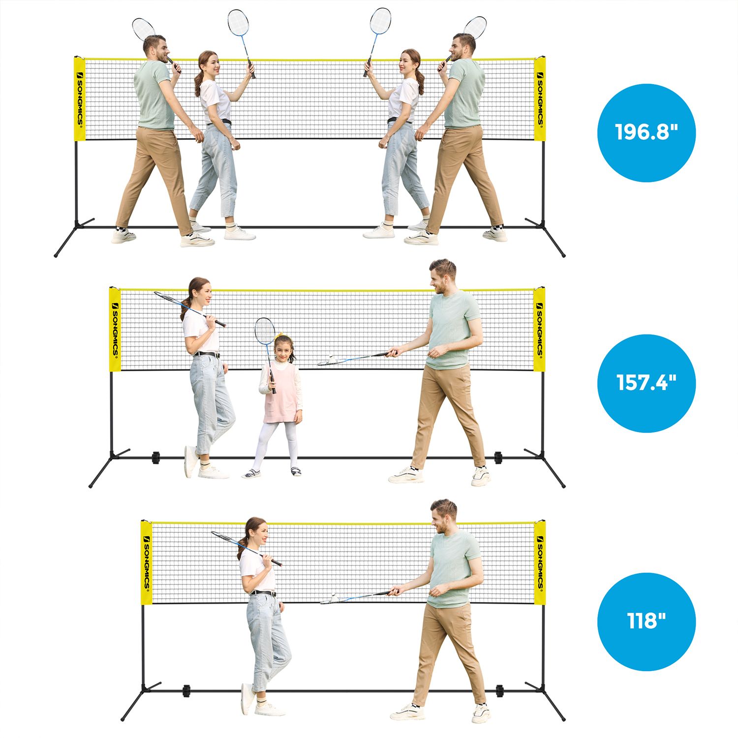 Portable Badminton Net Set SONGMICS