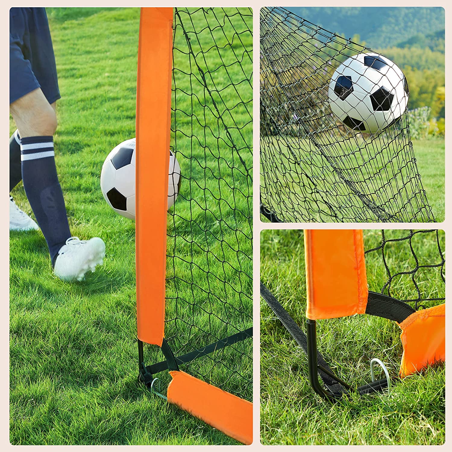 Set of 2 Soccer Net for Backyard SONGMICS
